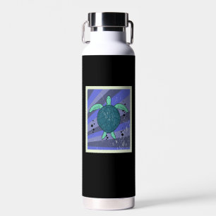 Vintage Retro Turtle Marine Biologist Water Bottle