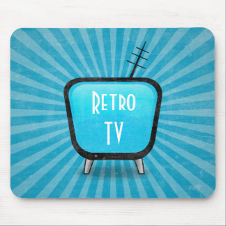 Vintage Retro TV Television Poster Mouse Mat
