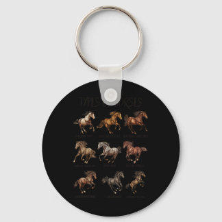 Vintage Retro Types Of Horses Horse Breed Horsebac Key Ring