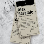 Vintage Retro Typography Product Price Tag Cards<br><div class="desc">Minimalist,  vintage typography design for your personalised business product price hang tag cards. Select the ''Edit using Design Tool'' to customise it further. *recommended to edit using your computer</div>