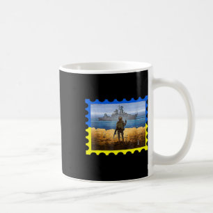 Vintage Retro Ukraine Postage Stamp Flag Pride  Coffee Mug