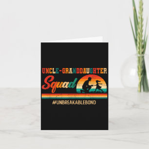 Vintage retro uncle granddaguhter squad father's card