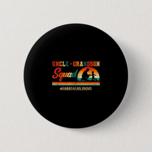 Vintage retro uncle grandson squad father's day 6 cm round badge