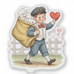 Vintage Retro Valentine Postal Service Mail 