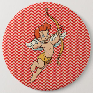 Vintage/retro Valentine's day cupid 6 Cm Round Badge