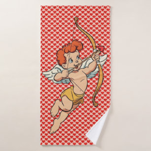 Vintage/retro Valentine's day cupid Bath Towel