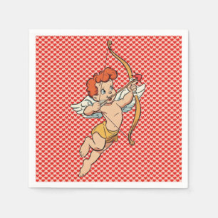 Vintage/retro Valentine's day cupid Napkin