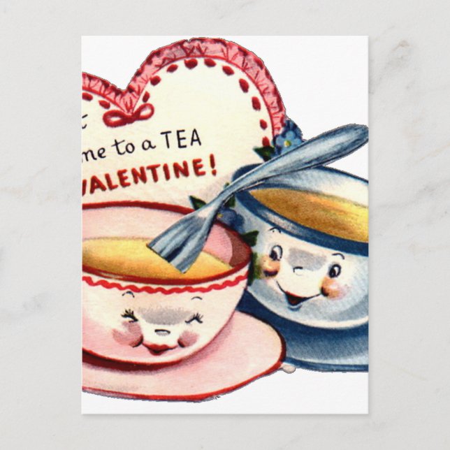 Vintage Retro Valentine's Day Holiday Postcard (Front)