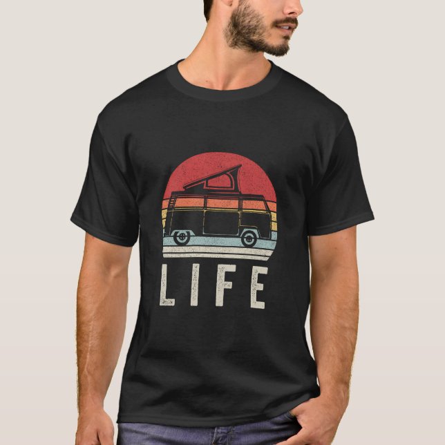 Vintage Retro Van Life T-Shirt (Front)