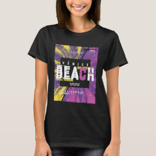 Vintage Retro Venice Beach CA Tshirt Sun Surfing B