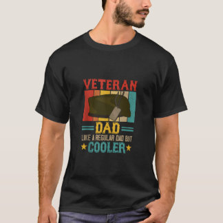 Vintage Retro Veteran Dad Definition Cooler Proud  T-Shirt
