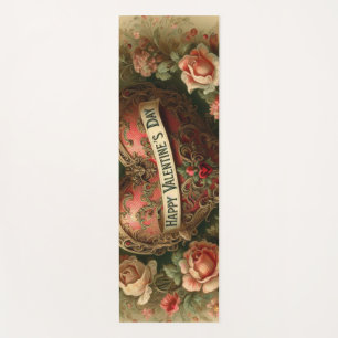 Vintage/retro/Victorian Valentine's day heart Yoga Mat