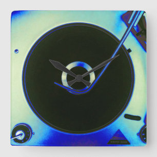 Vintage Retro Vinyl Record Player Clock