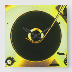 Vintage Retro Vinyl Record Player Clock