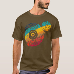 Vintage Retro Vinyl Turntable LP Records Vinyls T-Shirt