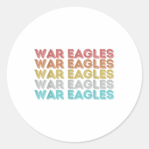 Vintage Retro War Eagles Classic Round Sticker