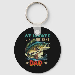 Vintage Retro We Hooked The Best Dad Father's Day Key Ring
