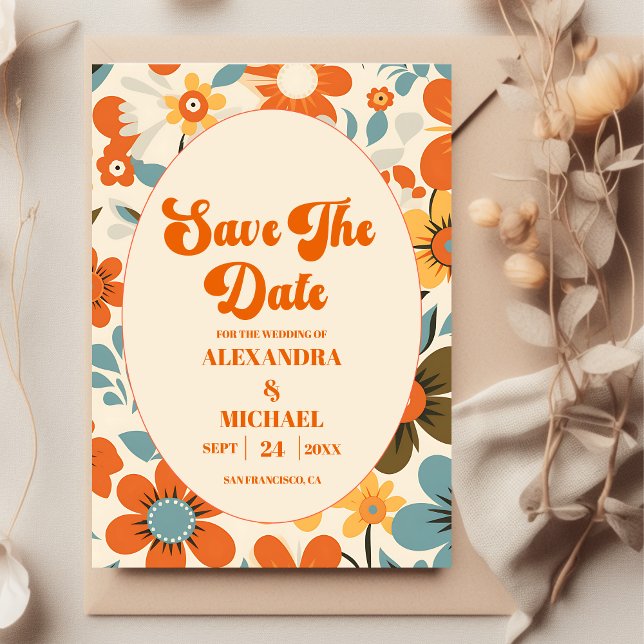 Vintage Retro Wedding  Save The Date (Creator Uploaded)