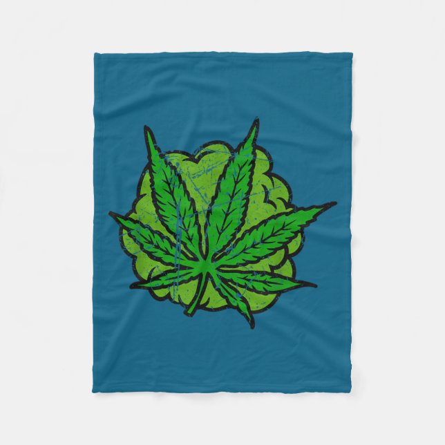 Vintage Retro Weed 2026  Fleece Blanket (Front)