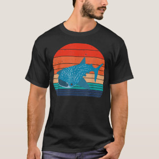 Vintage Retro Whale Shark Lover Diver Snorkelling  T-Shirt