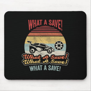 Vintage Retro What A Save Soccer Car League Mouse Mat