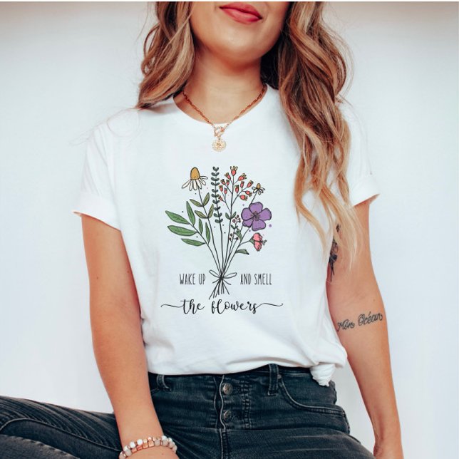 Vintage Retro Wildflowers Motivational Quote T-Shirt (Creator Uploaded)