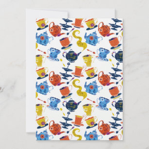 Vintage Retro Winter Whimsical Tea Party Announcement