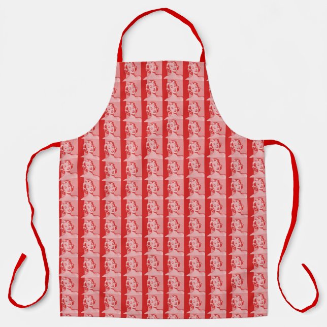 Vintage Retro Woman Apron (Front)