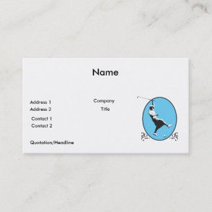 vintage retro woman golfer golfing design business card