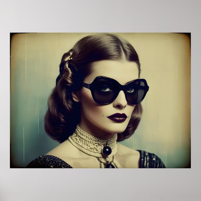 Vintage retro woman poster (Front)