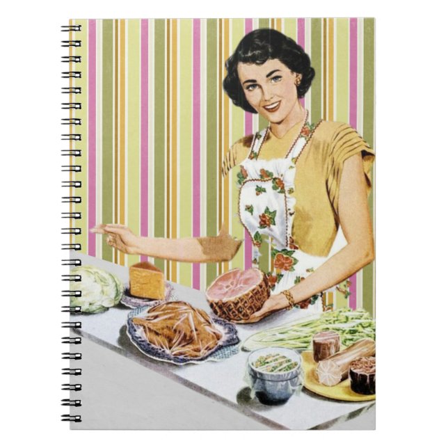 Vintage, Retro Woman Recipe Book (Front)