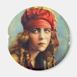 Vintage Retro Women 20s Hollywood June Caprice Magnet