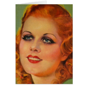 Vintage Retro Women 20s Movie Star Cover Girl