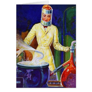 Vintage Retro Women 30s Pulp Lady Women Scientist