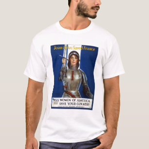 Vintage Retro Women Joan of Arc Saved France T-Shirt