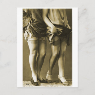 Vintage Retro Women Photo She's Got Legs Postcard