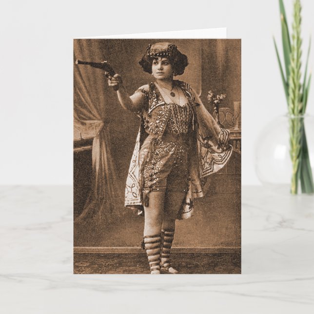 Vintage Retro Women Sideshow Elly De Sarto Card (Front)