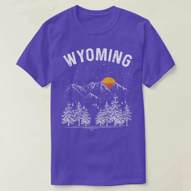 Vintage Retro Wyoming State T-Shirt (Design Front)