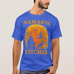 Vintage Retro Yoga Witch Namaste Witches Halloween T-Shirt