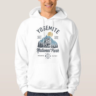 Vintage Retro Yosemite National Park Hiking Hoodie