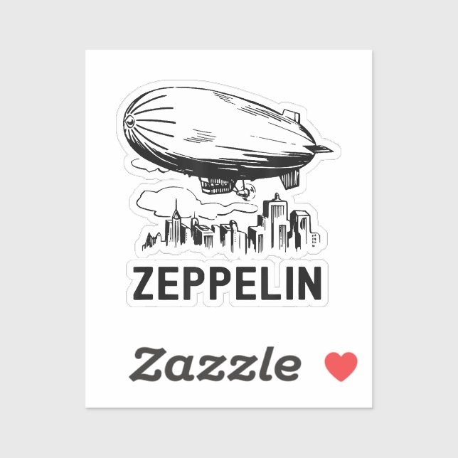 Vintage Retro Zeppelin - Dirigible Airship Sketch (Sheet)