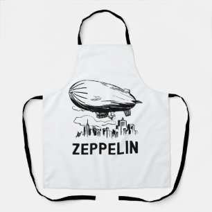 Vintage Retro Zeppelin - Dirigible Airship Sketch Apron