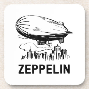 Vintage Retro Zeppelin - Dirigible Airship Sketch Coaster