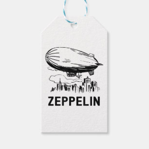 Vintage Retro Zeppelin - Dirigible Airship Sketch Gift Tags
