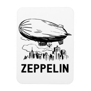 Vintage Retro Zeppelin - Dirigible Airship Sketch Magnet