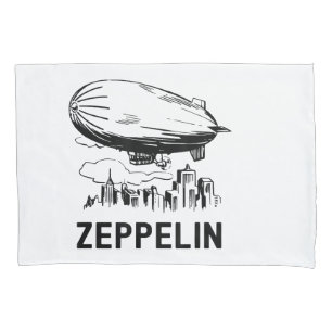 Vintage Retro Zeppelin - Dirigible Airship Sketch Pillowcase
