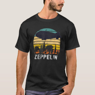 Vintage Retro Zeppelin Distressed Style Dirigible T-Shirt