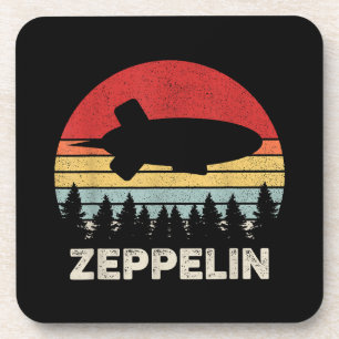 Vintage Retro Zeppelin Shirt Dirigible Airship Coaster