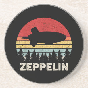 Vintage Retro Zeppelin Shirt Dirigible Airship Coaster
