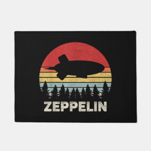 Vintage Retro Zeppelin Shirt Dirigible Airship Doormat